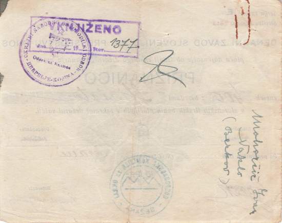 400 Lira Slowenien 1944  Partisanen